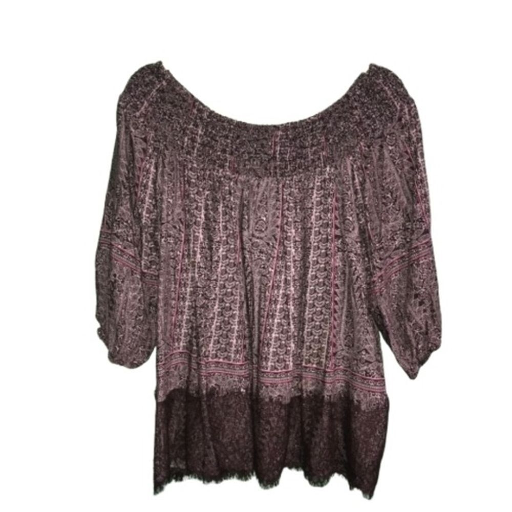 Anthropologie VanessaVirginia Augusta Top Off the Shoulder Lace Size Small